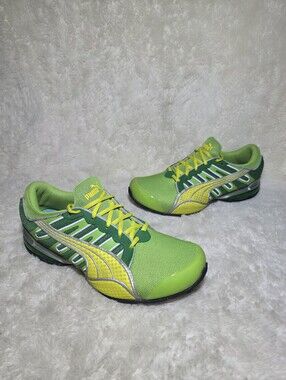 Puma 10Cell Archtec Green Running Shoes Mens US 8.5 Athletic Sneakers Y2K Lime